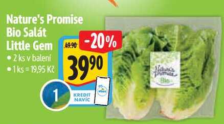 Nature's Promise Bio Salát Little Gem, 2 ks