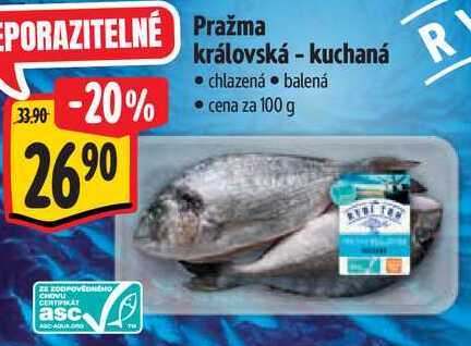 Pražma královská - kuchaná, cena za 100 g 