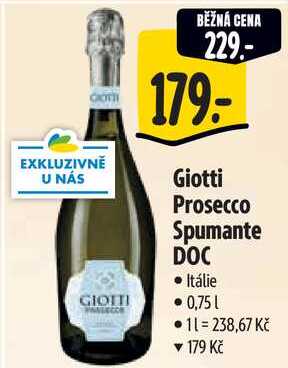 Giotti Prosecco Spumante DOC, 0,75 l