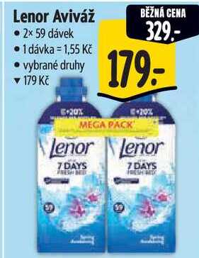 Lenor Aviváž, 2x 59 dávek