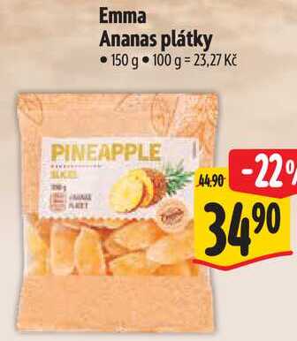 Emma Ananas plátky, 150 g
