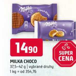 Milka choco 37,5-42 g vybrané druhy 