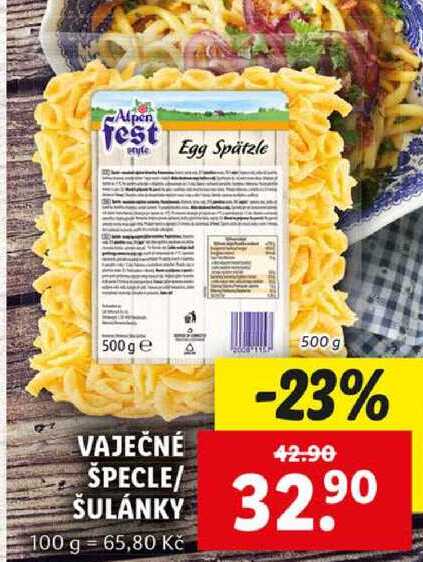 VAJEČNÉ ŠPECLE/ŠULÁNKY, 500 g