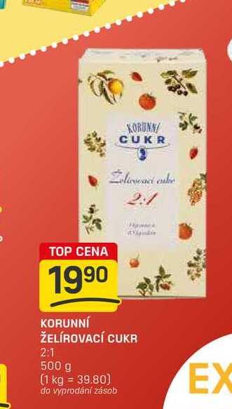 KORUNNÍ ŽELÍROVACÍ CUKR 2:1 500 g