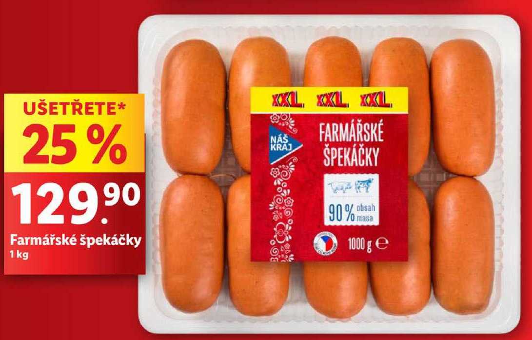 Farmářské špekáčky, 1 kg 