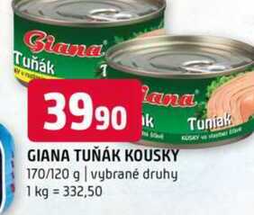 Giana Tuňák kousky 170/120g, vybrané druhy