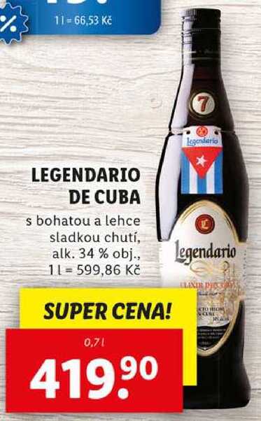 LEGENDARIO DE CUBA, 0,7 l