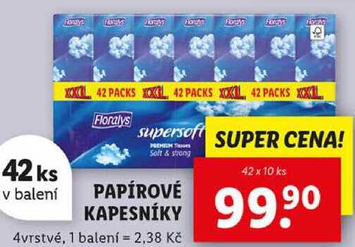 PAPÍROVÉ KAPESNÍKY, 42x 10 ks