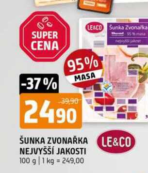 Šunka zvonařka nejvyšší jakosti 100g