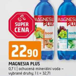 MAGNESIA PLUS 0,7l ochucená minerální voda vybrané druhy