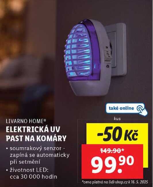 ELEKTRICKÁ UV PAST NA KOMÁRY 