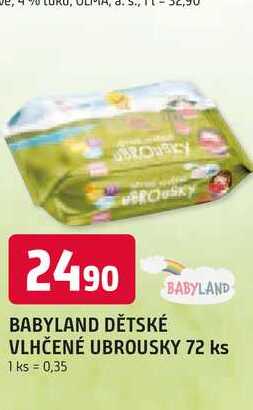 BABYLAND DĚTSKÉ BABYLAND VLHČENÉ UBROUSKY 72 ks 1