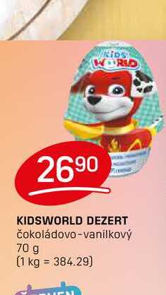 KIDSWORLD DEZERT čokoládovo-vanilkový 70 g 