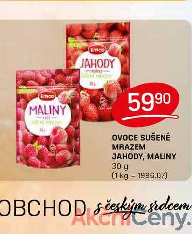 OVOCE SUŠENÉ MRAZEM JAHODY, MALINY 30 g