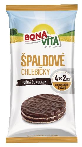 Špaldové chlebíčky hořká čokoláda, Rýžové chlebíčky mléčná čokoláda, 128 g