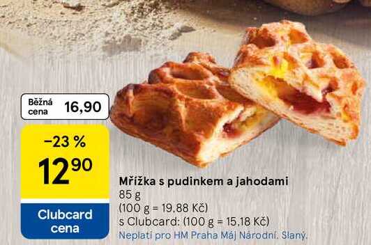 Mřížka s pudinkem a jahodami, 85 g 