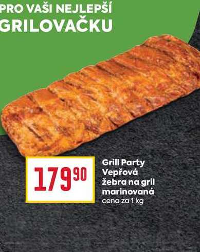 Grill Party Vepřová žebra na gril marinovaná cena za 1 kg 