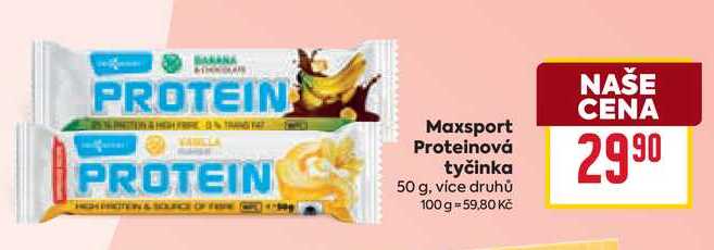 Maxsport Proteinová tyčinka 50 g