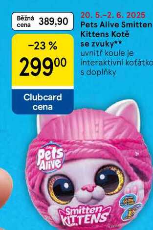 Pets Alive Smitten Kittens Kotě se zvuky 