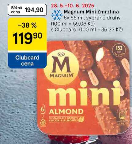 Magnum Mini Zmrzlina, 6x 55 ml, vybrané druhy 