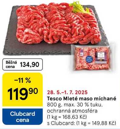 Tesco Mleté maso míchané, 800 g 