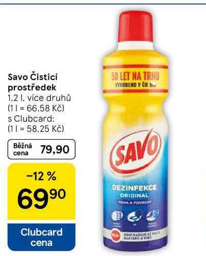 Savo Čisticí prostředek, 1.2 l 