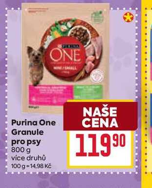 Purina One Granule pro psy 800 g 