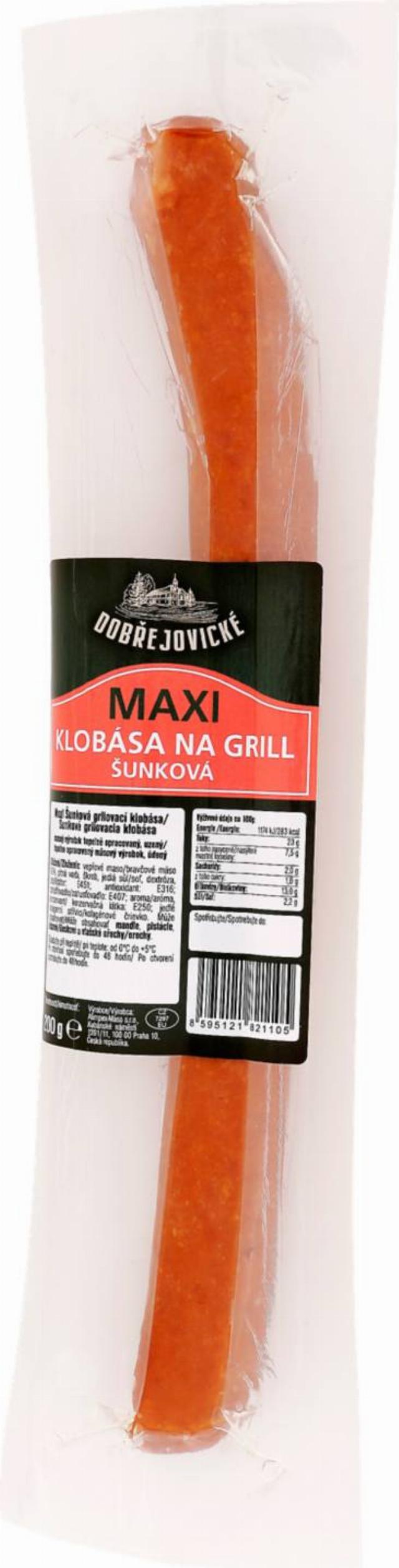 Dobřejovické Maxi Šunková grilovací klobása