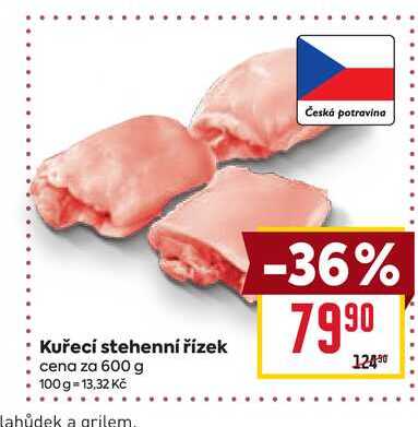 Kuřecí stehenní řízek cena za 600 g