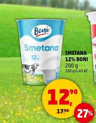 SMETANA 12% BONI, 200 g 