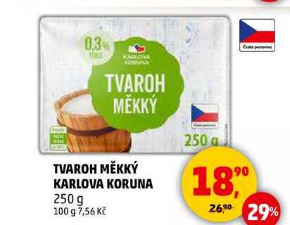 TVAROH MĚKKÝ KARLOVA KORUNA, 250 g 