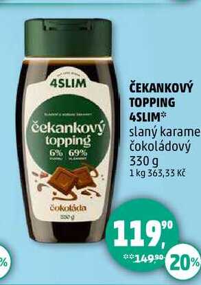 ČEKANKOVÝ TOPPING 4SLIM slaný karamel, 330 g 
