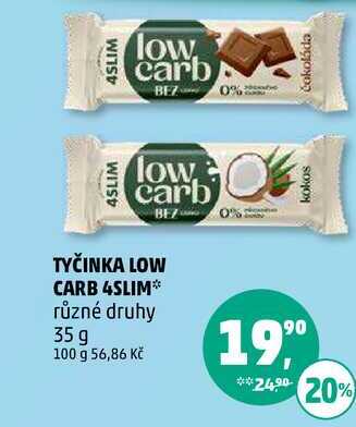 TYČINKA LOW CARB 4SLIM různé druhy, 35 g 