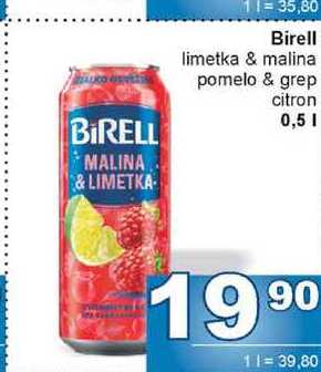 Birell limetka & malina pomelo & grep citron 0,5l
