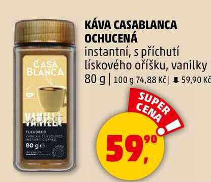 KÁVA CASABLANCA OCHUCENÁ instantní, 80 g