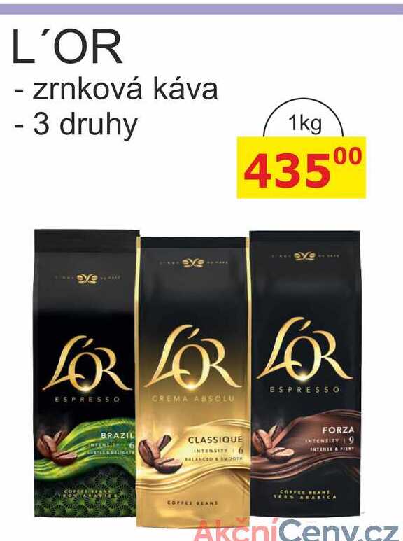 L'OR - zrnková káva 1kg 