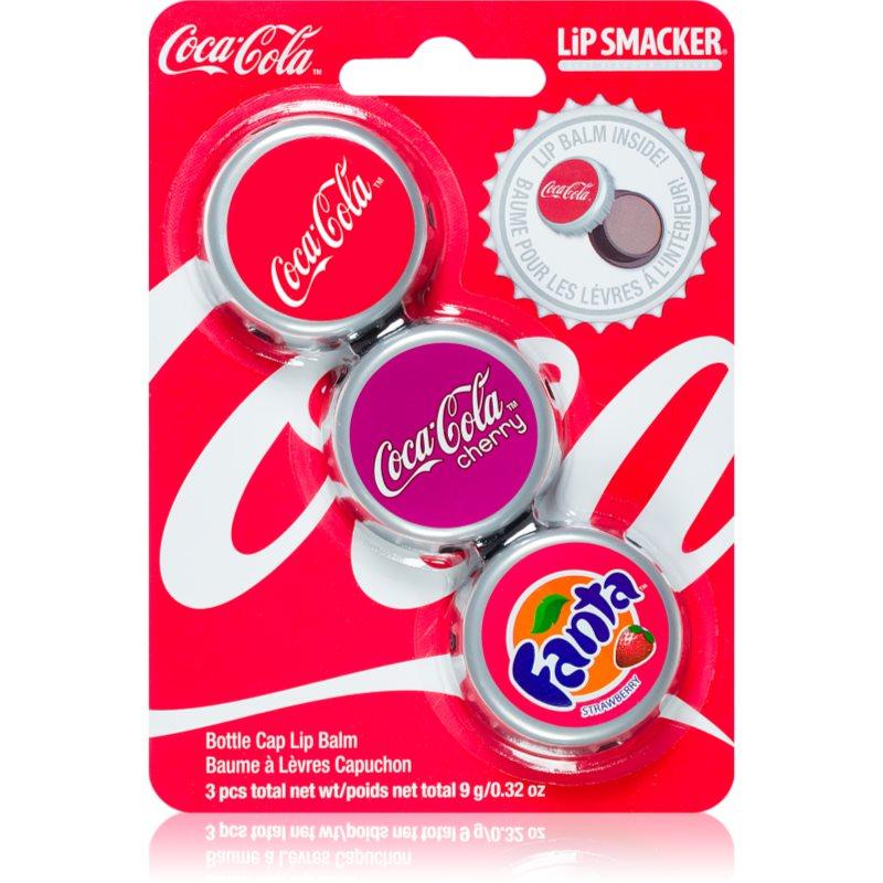 Lip Smacker Coca Cola balzám na rty 5 ks vůně Original, Cherry & Fanta 9 g