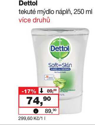 Dettol tekuté mýdlo, náplň 250ml