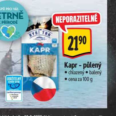  Kapr - půlený  100 g 