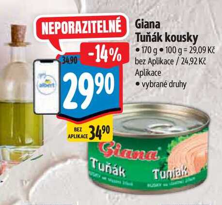   Giana Tuňák kousky 170 g 