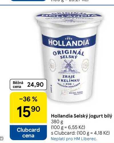 Hollandia Selský jogurt bílý, 380 g  