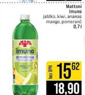 Mattoni Imuno jablko, kiwi, ananas mango, pomeranč 0,7l