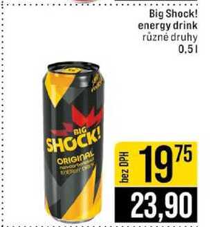 Big Shock! energy drink různé druhy 0.5l