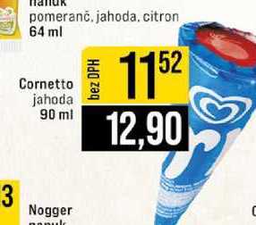 Cornetto jahoda 90 ml 