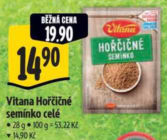 Vitana Hořčičné semínko celé, 28 g