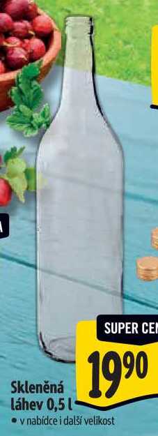 Skleněná láhev 0,5 l 