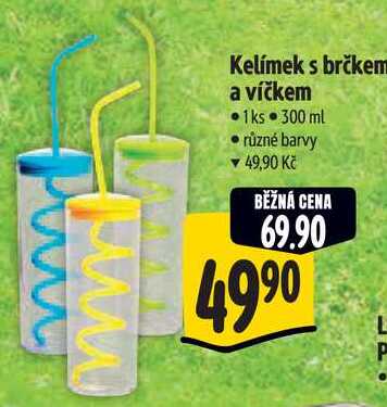 Kelímek s brčkem a víčkem 