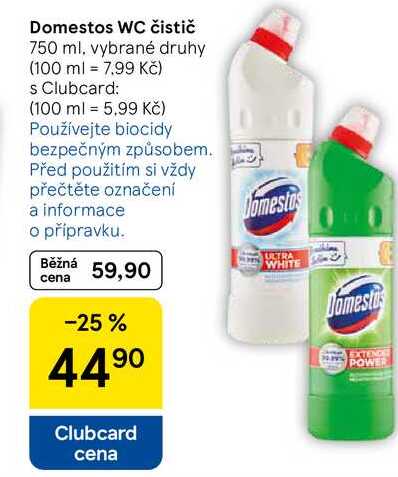 Domestos WC čistič, 750 ml, vybrané druhy  