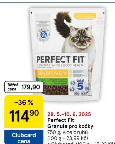 Perfect Fit Granule pro kočky, 750 g, více druhů 