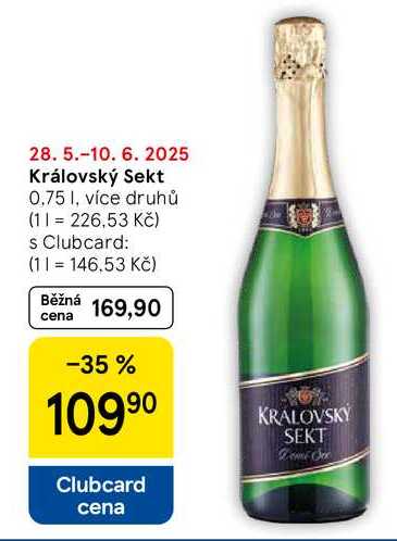 Královský Sekt, 0,75 I, více druhů  